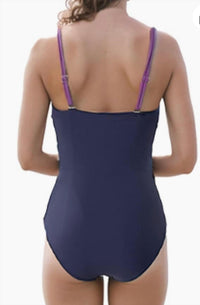 Sweetkama - Ladies Shoulder Straps Backless One Piece Swimwear With Skirt