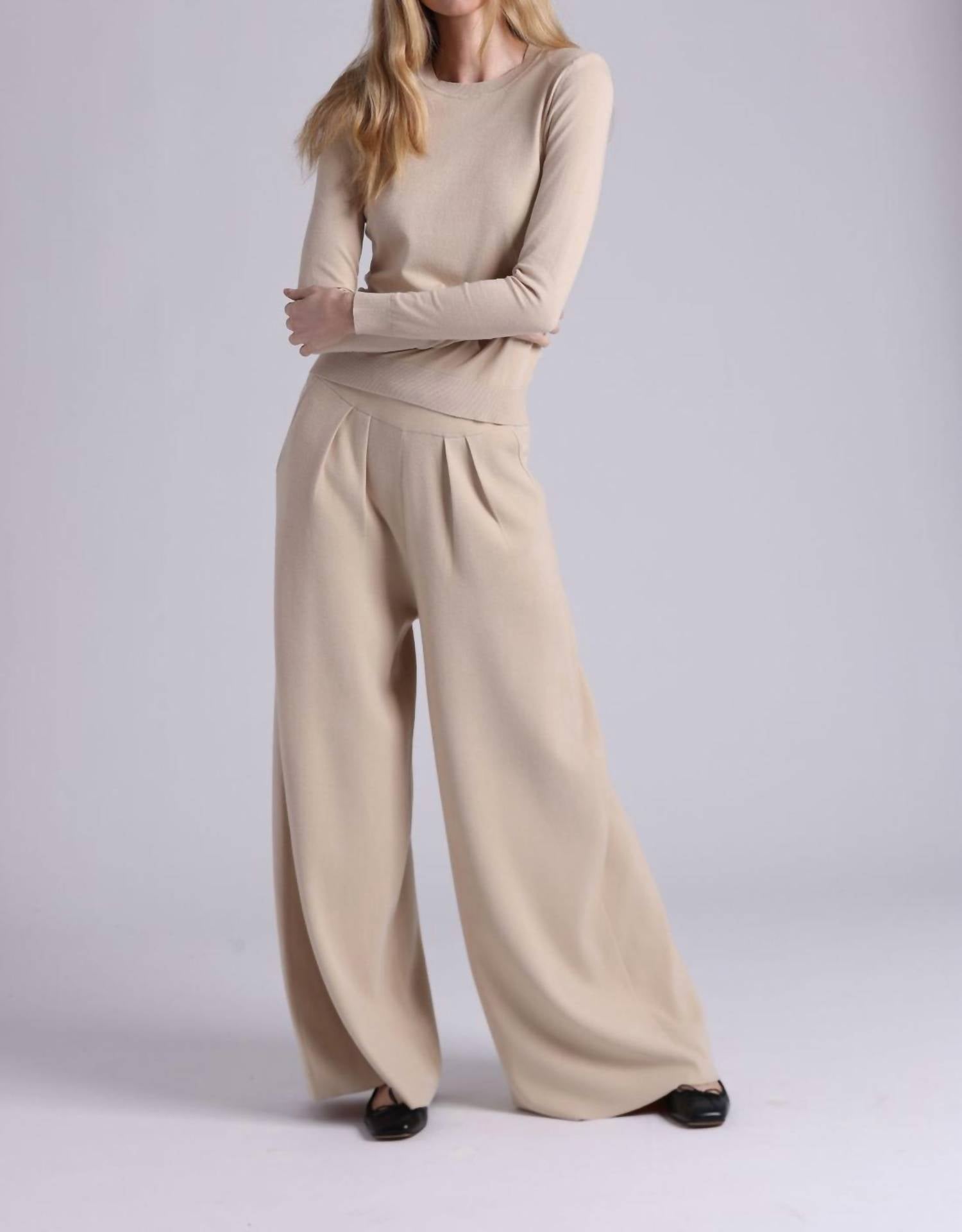 Minnie Rose - Viscose Palazzo Pant With Pockets