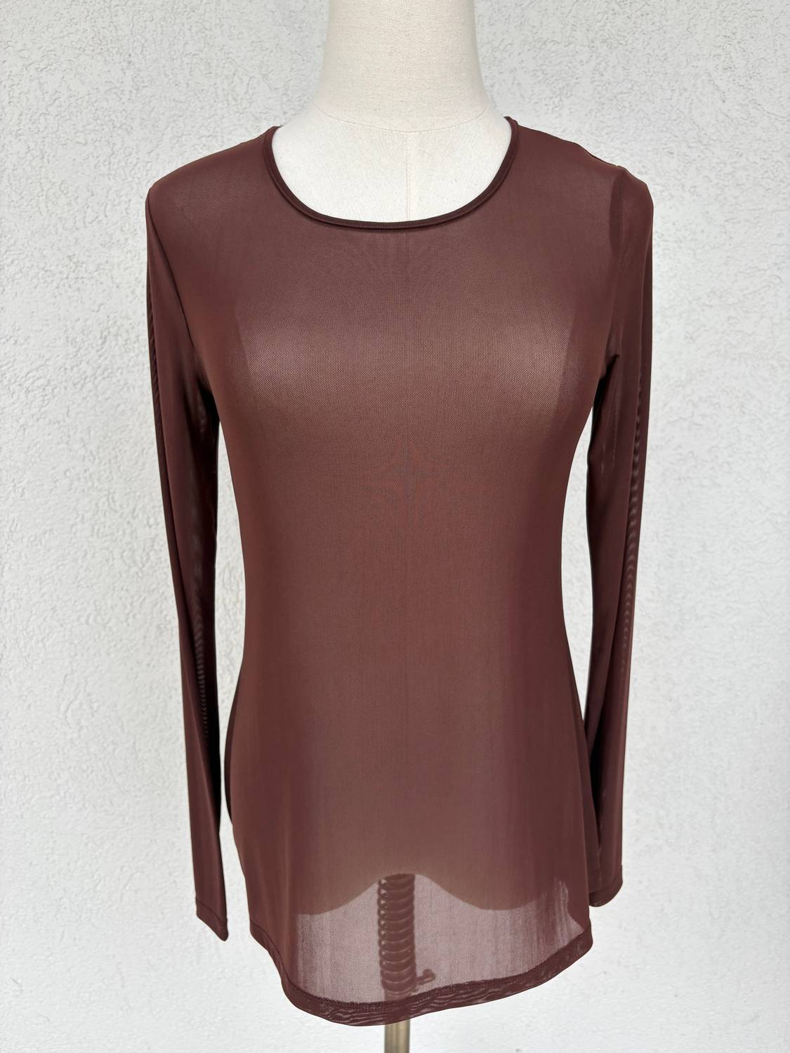 Origami Women's On A Dime Mesh Top in brown - women's t-shirt
