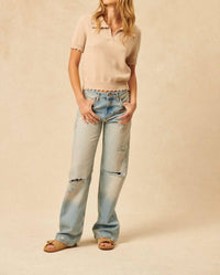 John + Jenn - Valentin Collared V Neck Tee