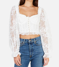 For Love & Lemons - Cheyenne Lace Bustier Top