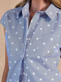 Current Air - Galaxy Cap Sleeve Blouse