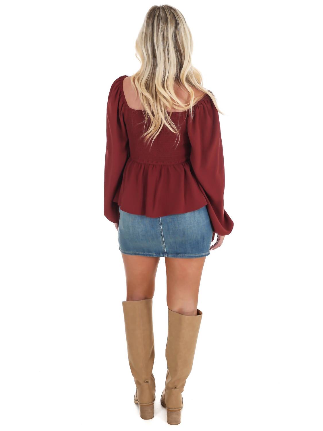 Mustard Seed - Wear Anywhere Smocked Babydoll Top