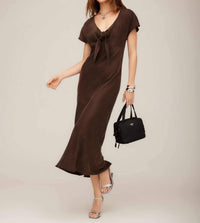 Fifteen Twenty - Emmeline Tie Front Bias Dress