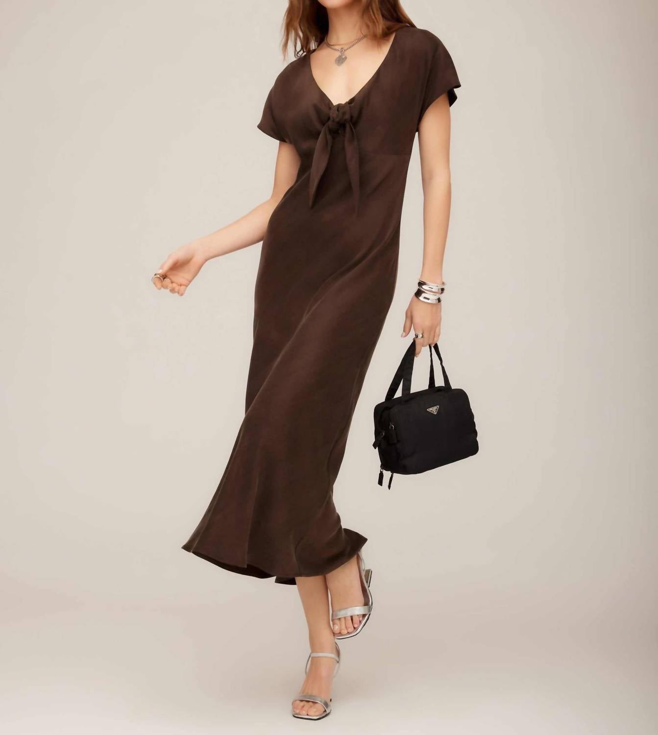 Fifteen Twenty - Emmeline Tie Front Bias Dress