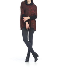 Papillon - Asymmetrical Stripe Poncho