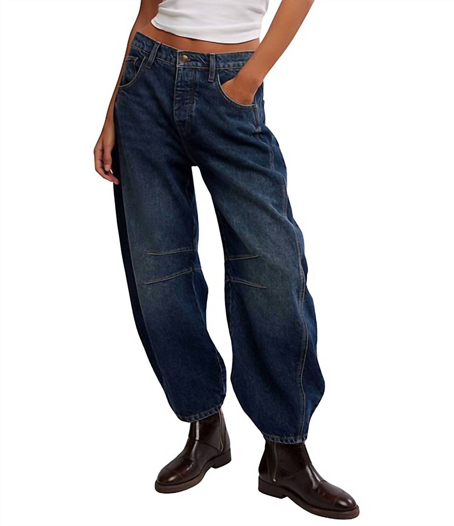 Free People - Good Luck Mid Rise Barrel Jeans