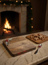 Mudpie - Holly Mango Wood Board & Spreader Set