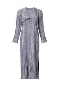 Marina Moscone - Twist Front Midi Dress