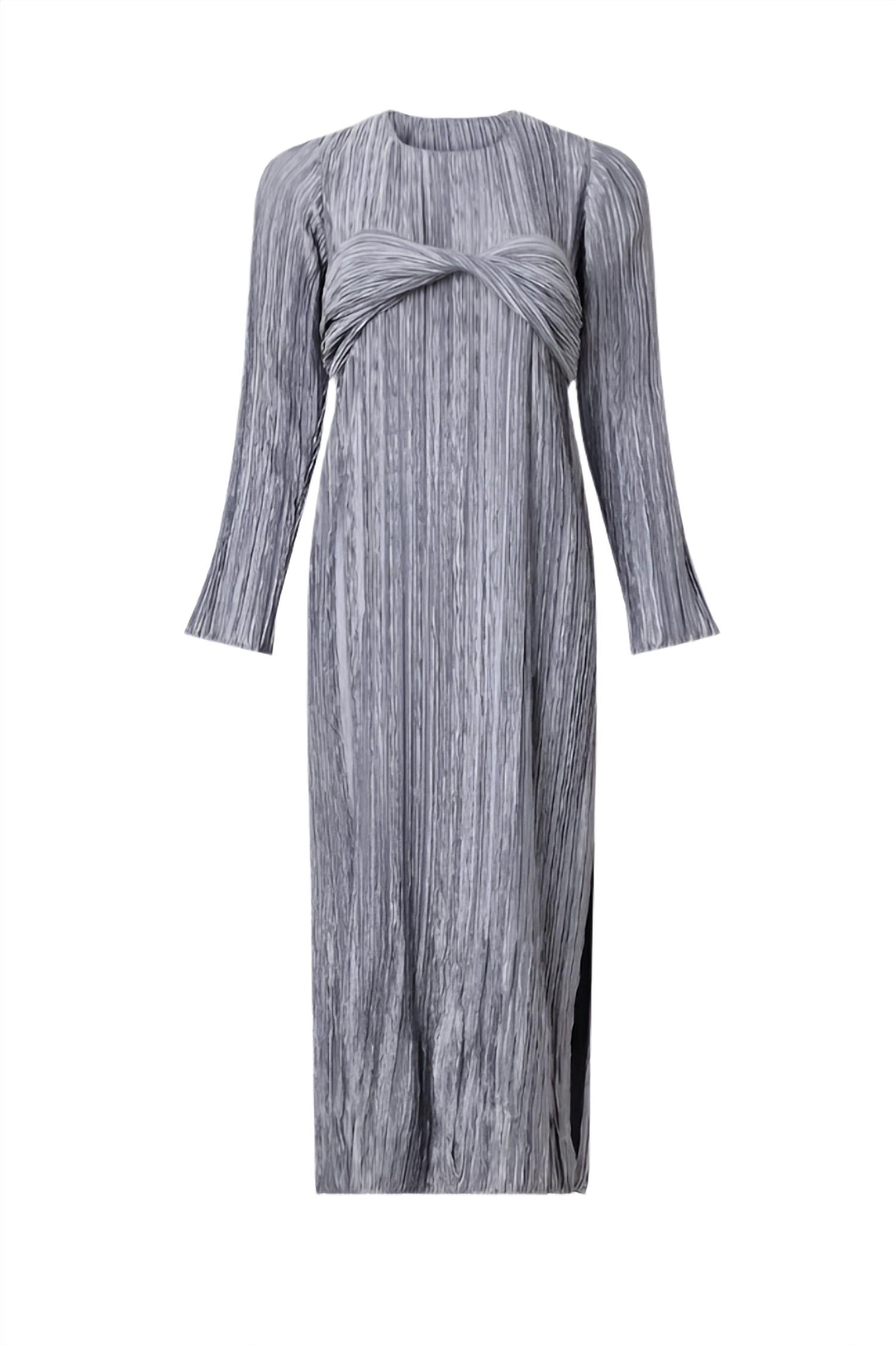 Marina Moscone - Twist Front Midi Dress