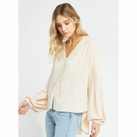 Gentle Fawn Rosemarin Rayon Crepe Blouse in rosewater - women's blouse - alternate view