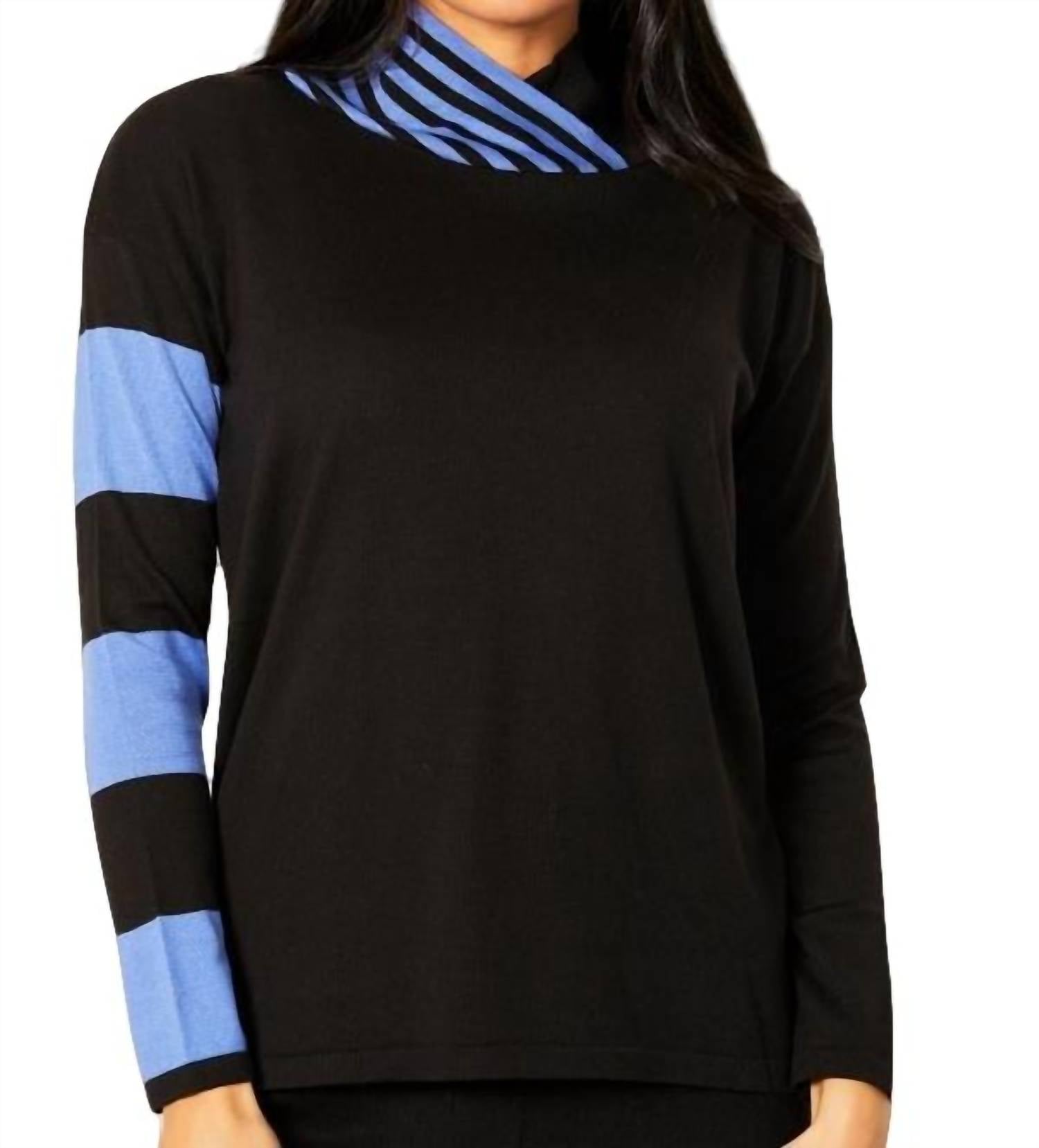Stripe Funnel Neck Sweater