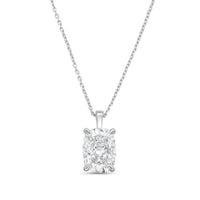 Diana M Jewels - Lab-grown Cushion-cut Diamond Pendant Necklace - 1.00 Ct On Solid Bail - Delicate