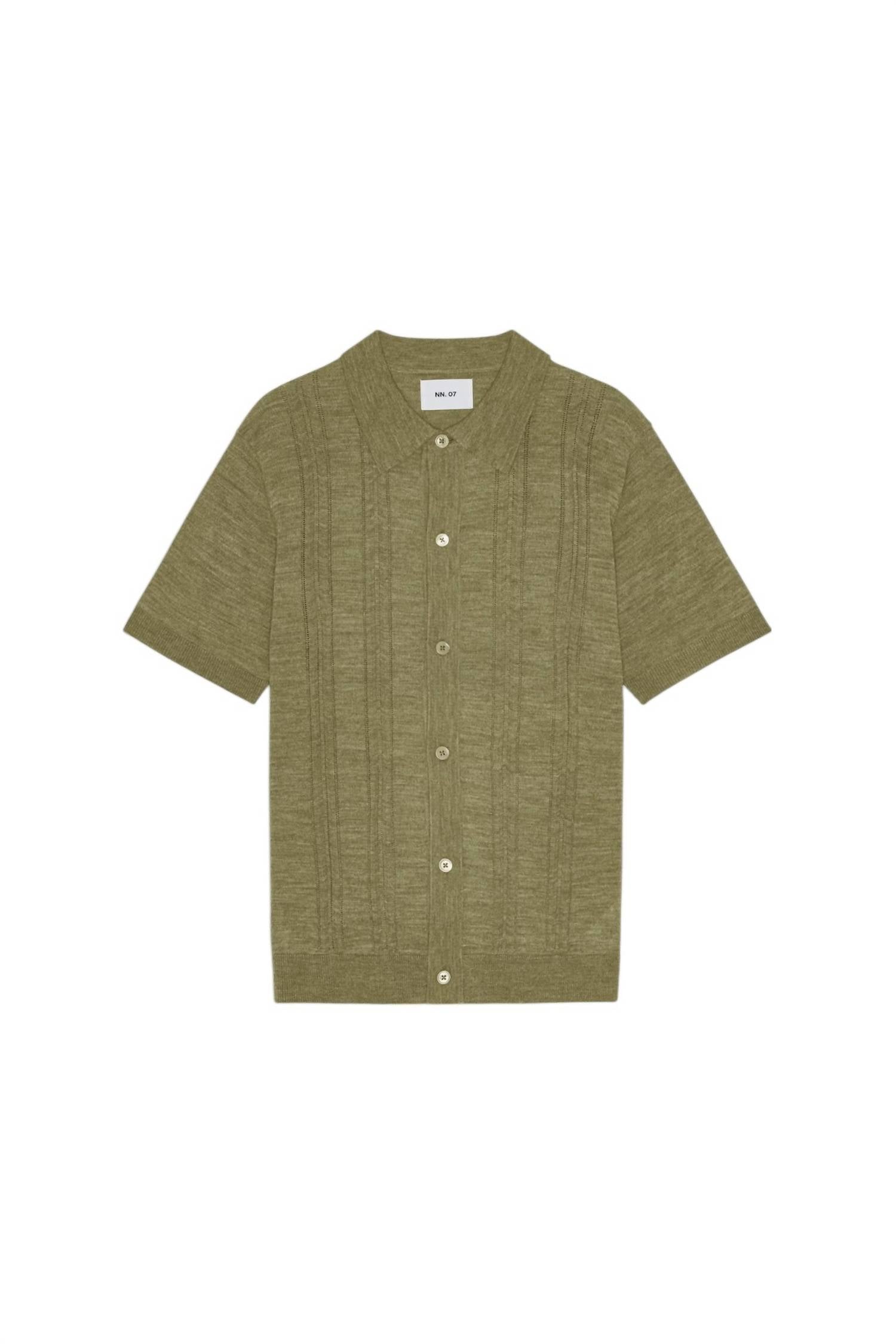 NN07 Thor Short Sleeve Cardigan in evergreen - men's sweater - view 5