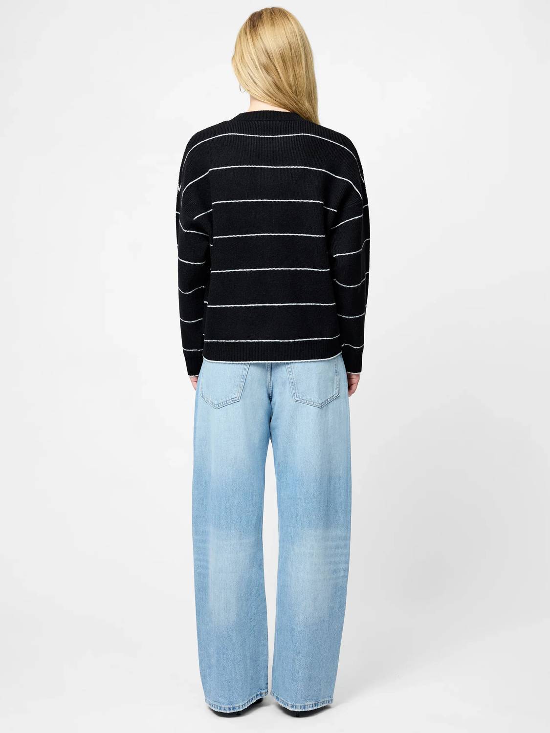 French Connection - Riddley Knit Stripe Crewneck Sweater