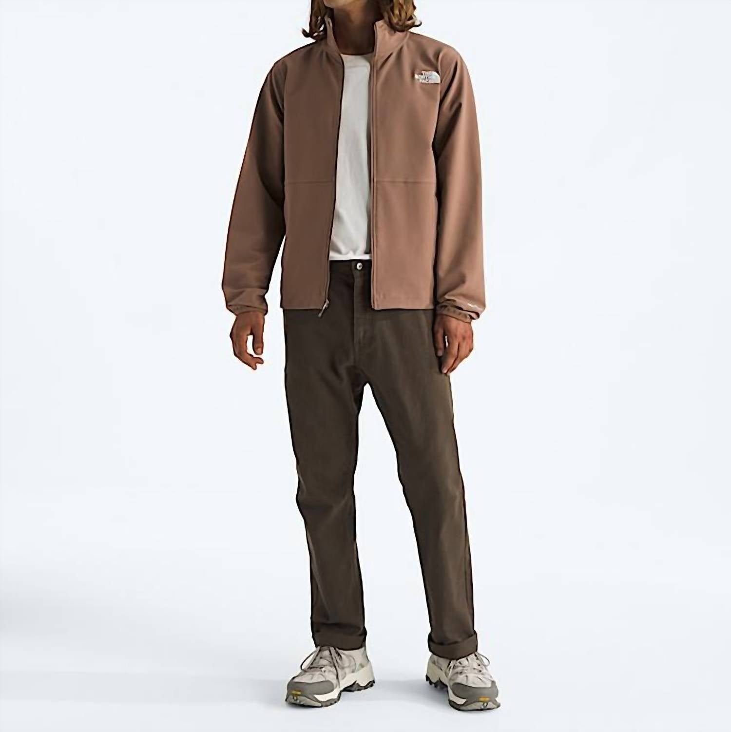 THE NORTH FACE Willow Stretch Jacket in latte - men's jacket - detail view