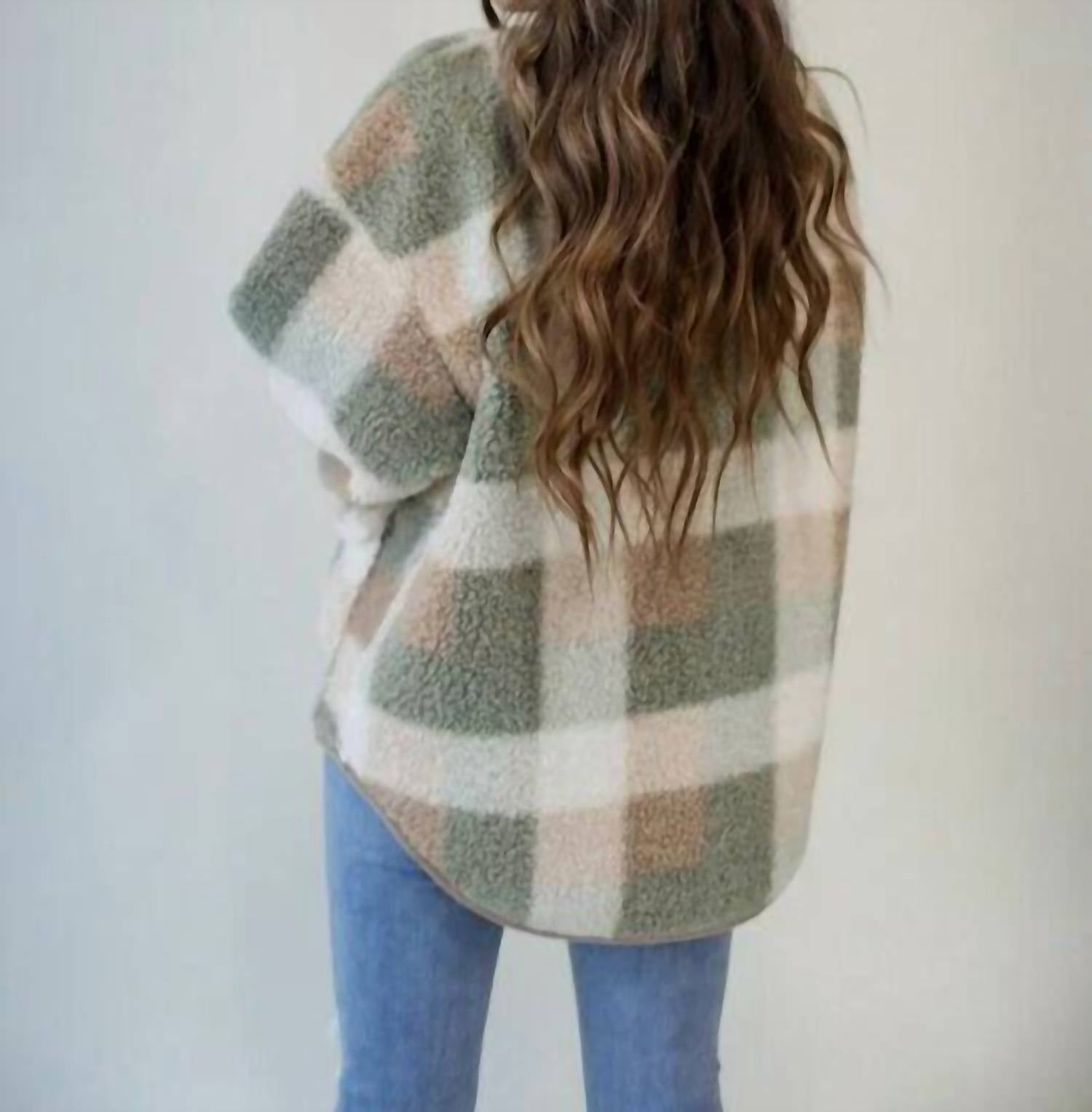 By Together - Ruth Checkered Sherpa Jacket