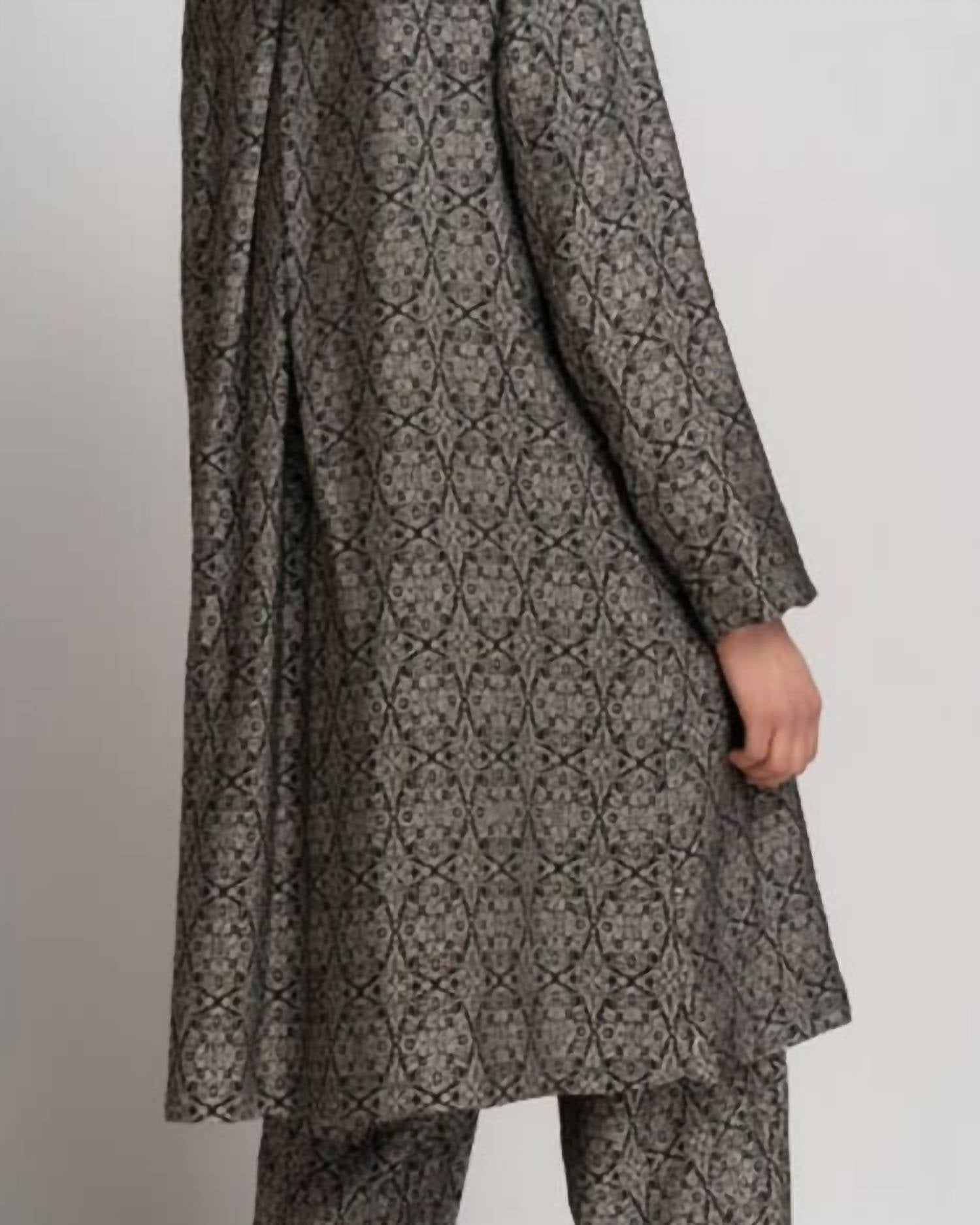 Baci - Kaleidoscope Print Button Up Overcoat