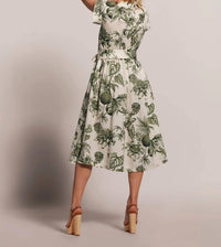 TORI RICHARD Flora In Ink Marni Dress in ink marni dress in shell - women's dress - detail view