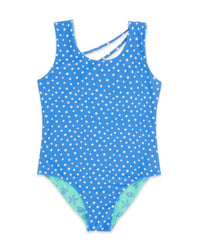 Feather 4 Arrow - Girls Crystal Summer Sun Reversible One Piece Swimsuit