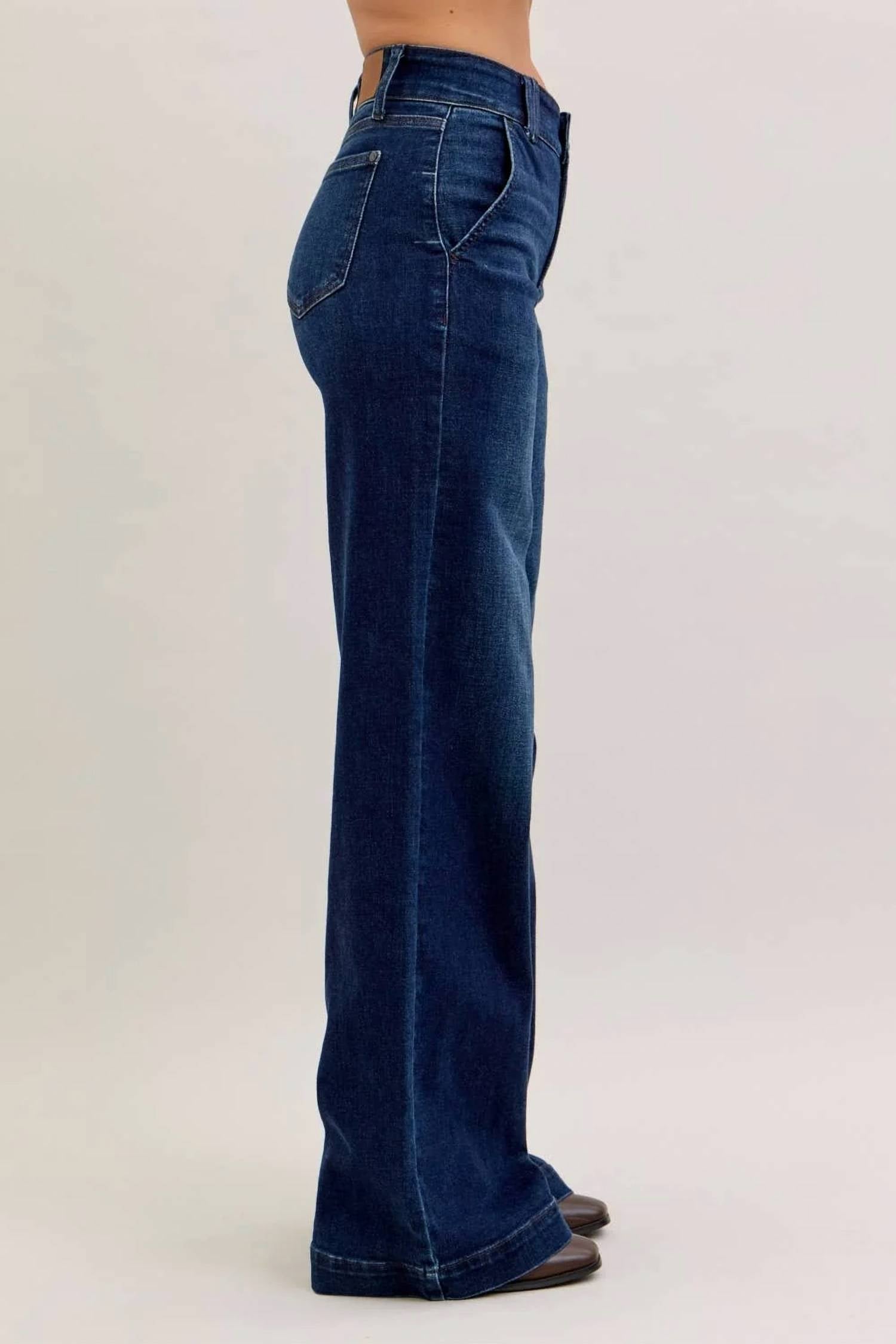 Judy Blue - Women's Wide Leg High Waist Trouser