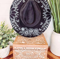 Willie & Dolly Designs - Women's Engraved Floral Hat