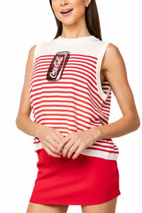 Queen Of Sparkles - Licensed Coca Cola Knit Tank Top