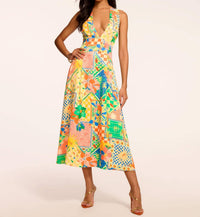 Ramy Brook - Felicity Plunging Sleeveless Midi Dress