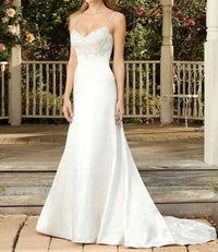 Casablanca Bluebell Wedding Dress in white silver - women's dress
