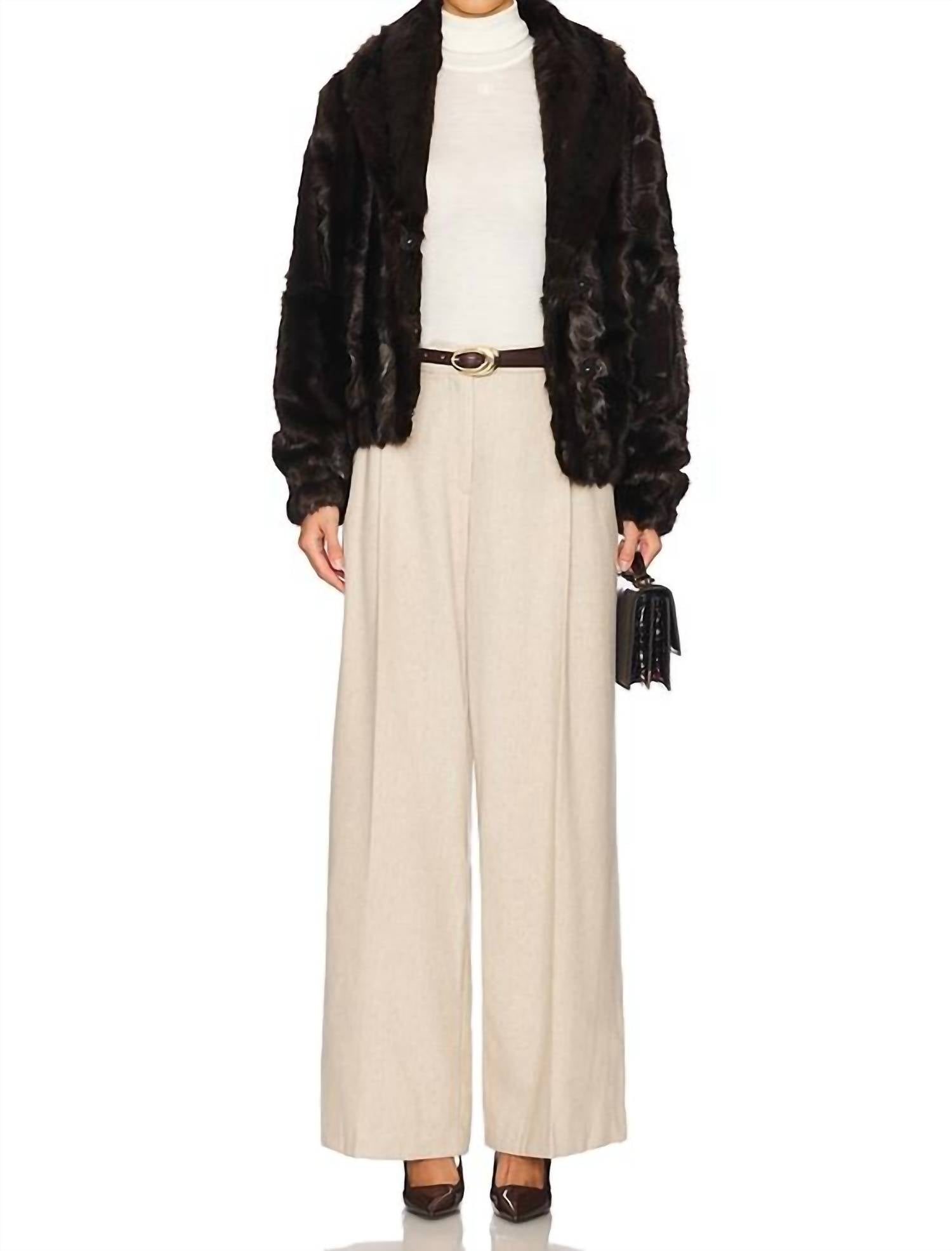 The Garment Bergen Turtleneck Blouse in cream - women's blouse - view 4