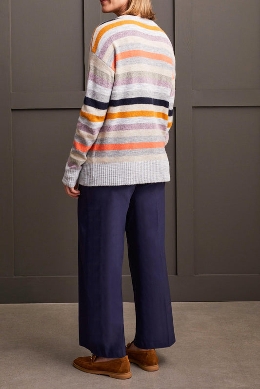 Tribal - Long Sleeve Crew Neck Stripe Sweater