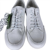 Remonte Women's Louann Low Top Round Toe Leather Sneaker in white - women's sneaker - detail view