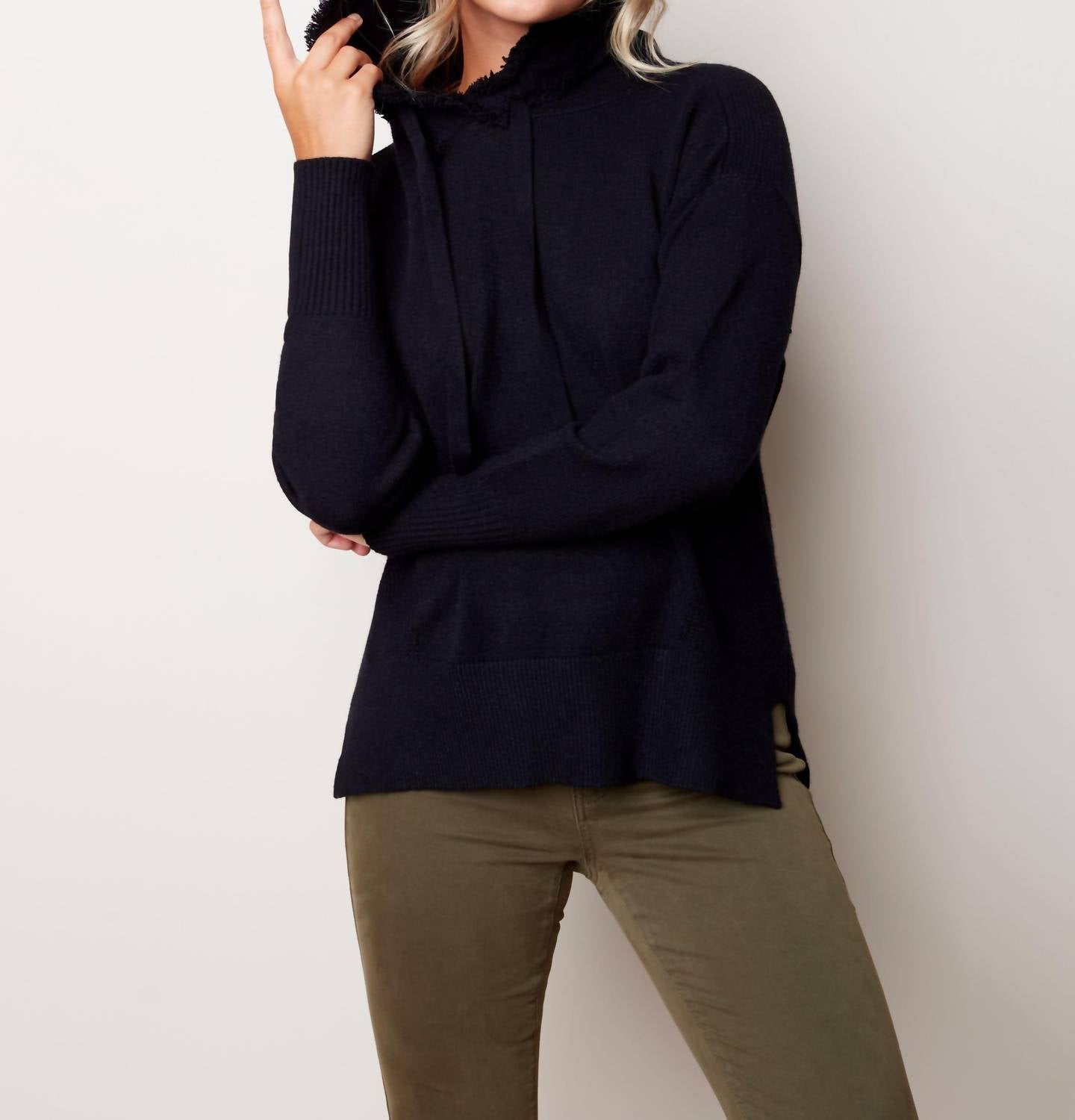 Charlie B - Frost Hoodie Sweater With Side Details