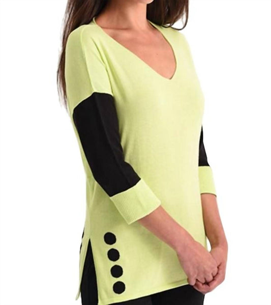 TWO-TONE POLKADOT TUNIC