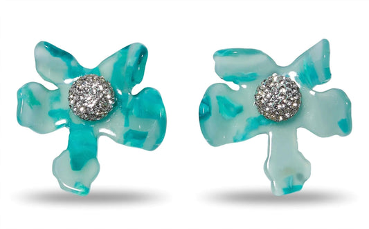Lele Sadoughi - Women's Crystal Lily Button Earrings