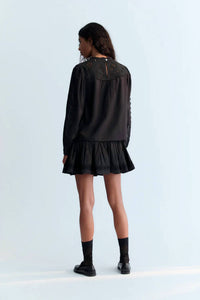 The New Society - Embroidered Dahlia Blouse