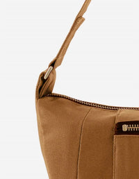 Rivedroite Paris Women's Charlot Micro Waxed Canvas Handbag in hazelnut - women's bag - alternate view