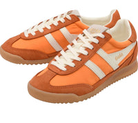 Gola Women’s Firefly Trainer Clementine Moody Sneakers in orange off white - women's sneaker - detail view