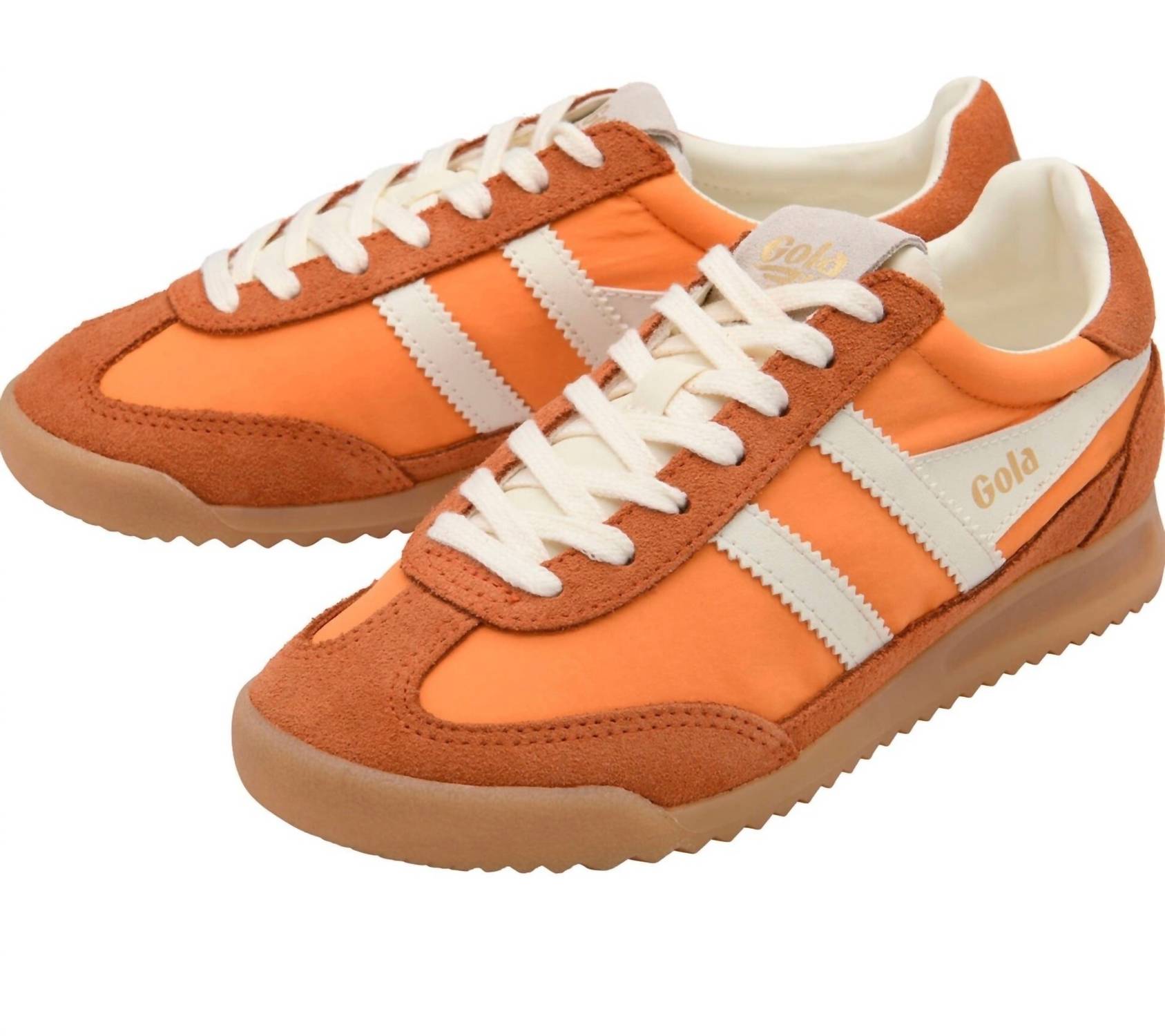 Gola Women’s Firefly Trainer Clementine Moody Sneakers in orange off white - women's sneaker - detail view