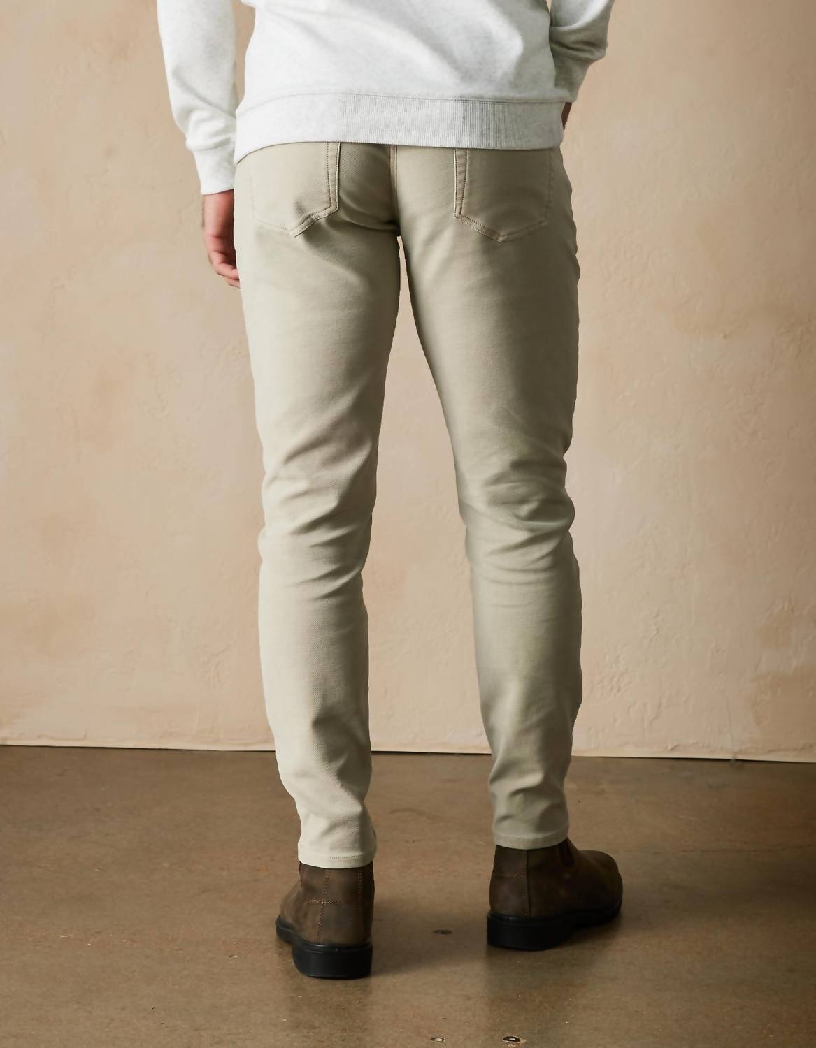 The Normal Brand Comfort Terry Pants in sand dune - women's pants - detail view