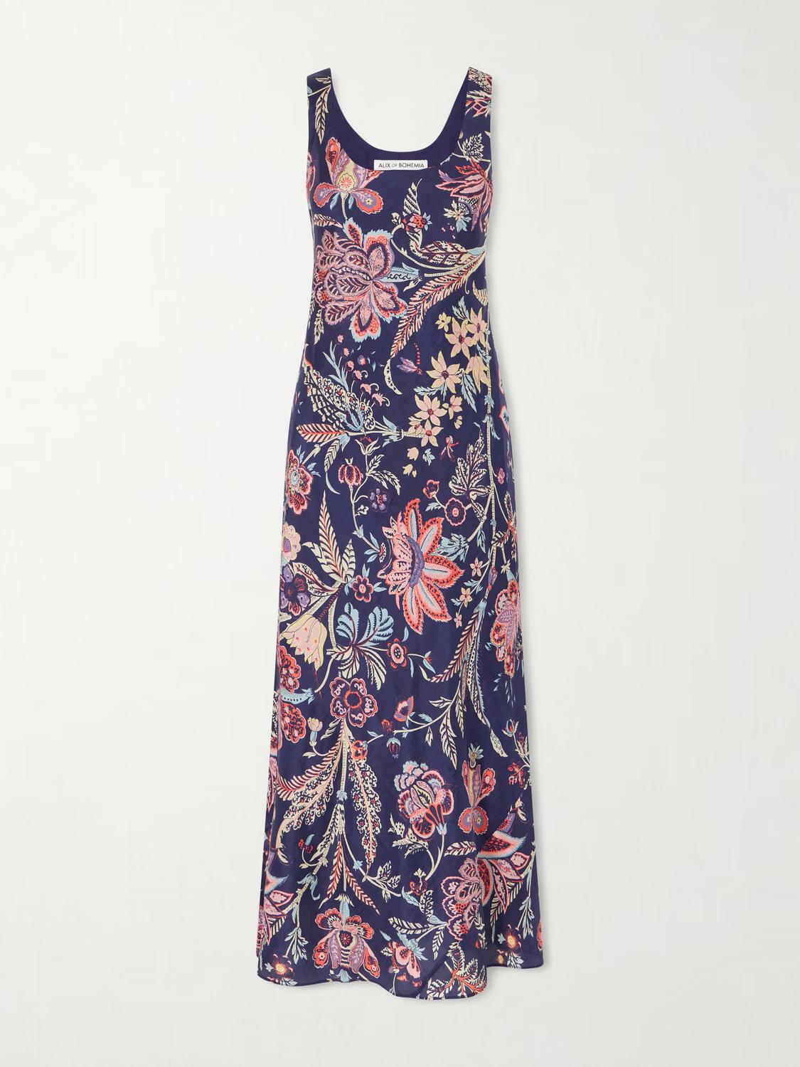 Alix Of Bohemia - Adele Floral Silk Dress