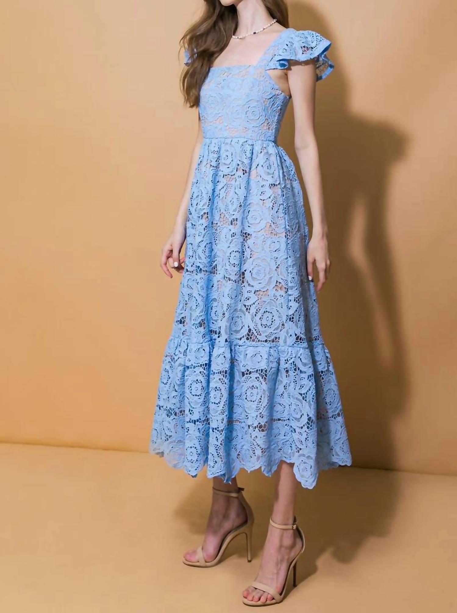 Flying Tomato - Tuscany Lace Midi Dress