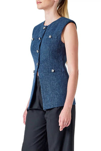 Endless Rose - Textured Longline Vest