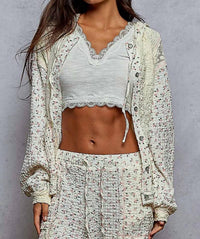 Pol - Balloon Sleeve Relaxed Fit Top Hoodie