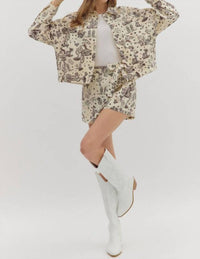 Entro - Western Canvas Denim Relaxed Jacket