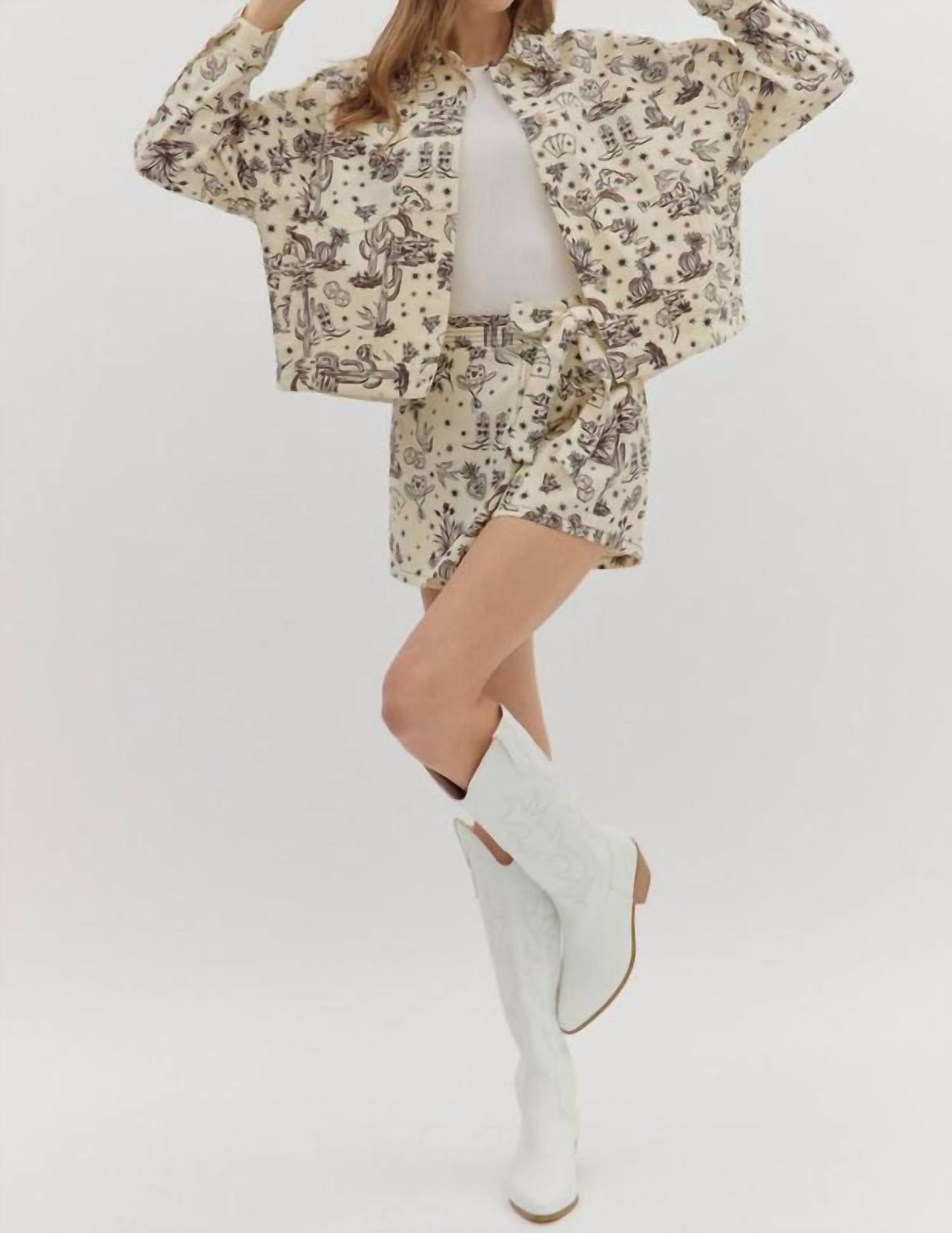 Entro - Western Canvas Denim Relaxed Jacket