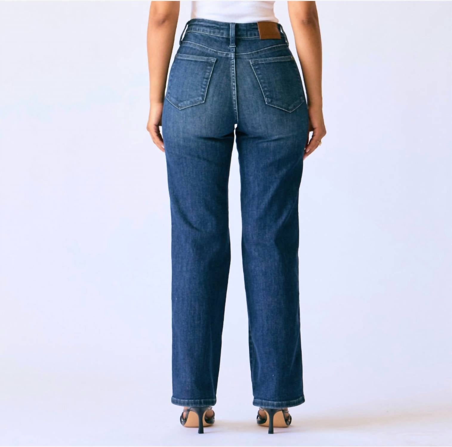Judy Blue - Just Right Straight Leg Jeans - Petite