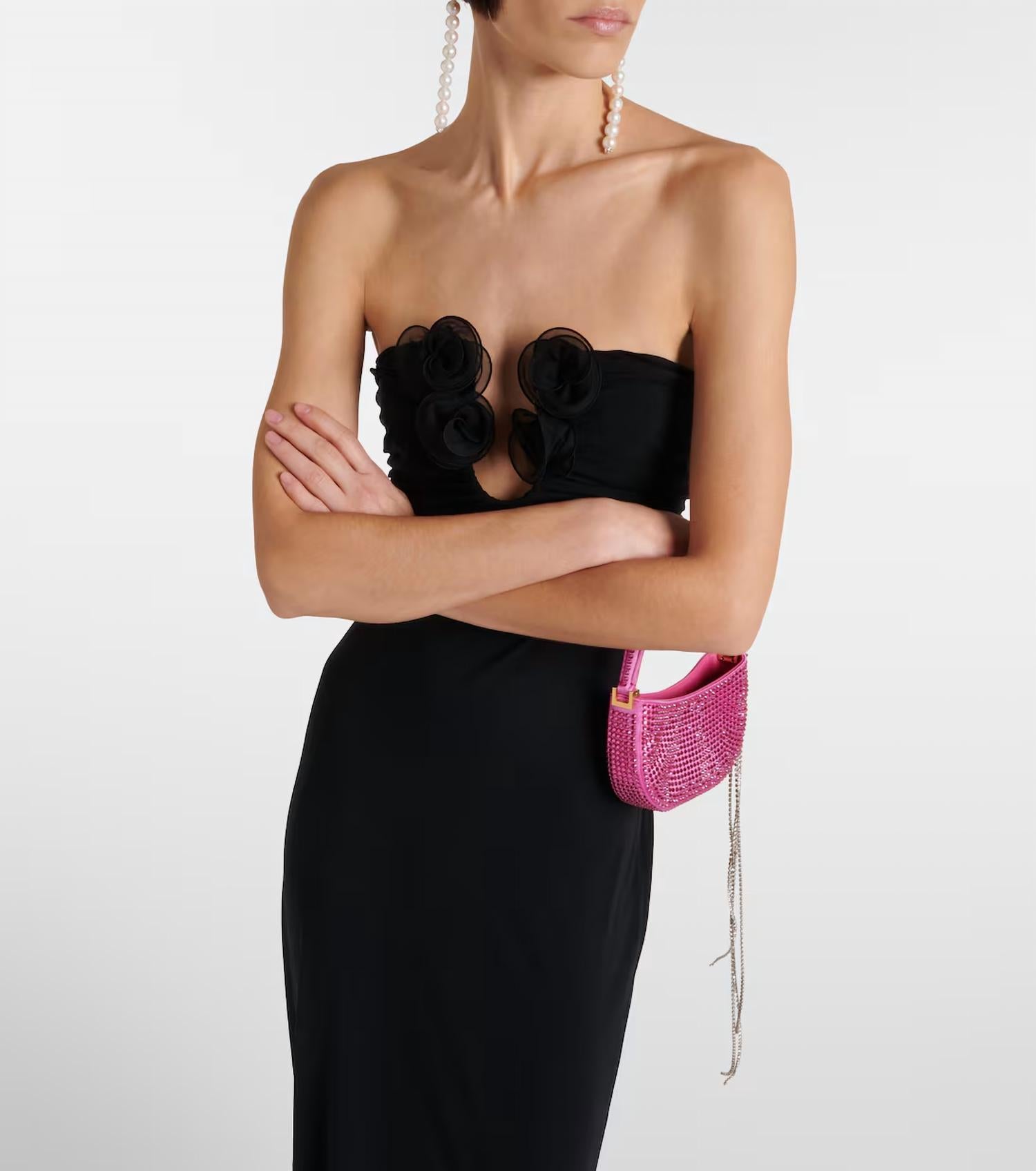 Magda Butrym - The Floral Applique Strapless Maxi Dress