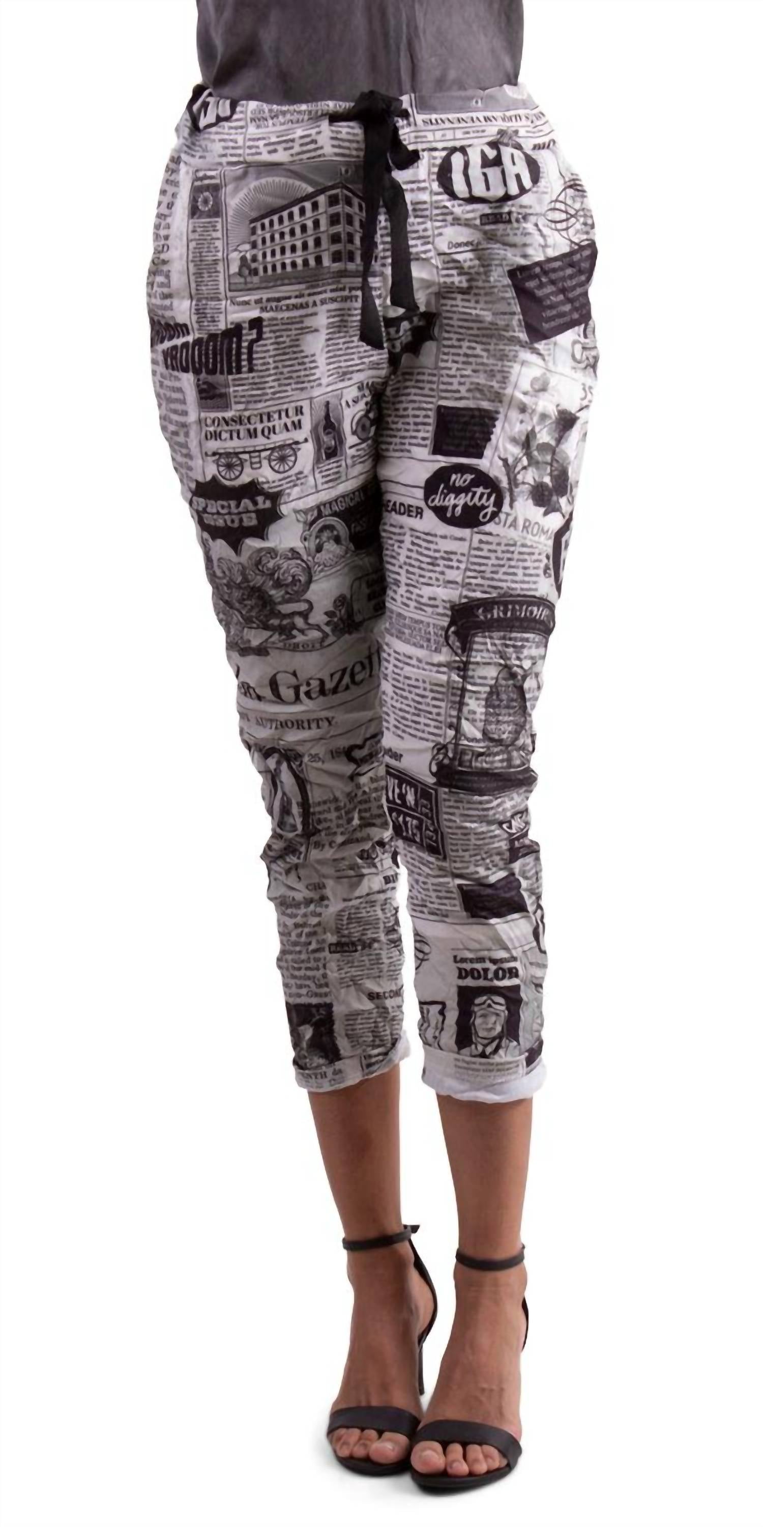 Gigi Moda - Celina Newspaper Pants