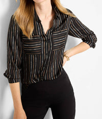 Nic + Zoe - Mini Painted Stripe Shirt